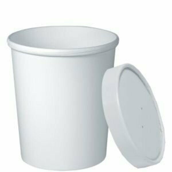 Solo Cup Container Paper 32 oz W/ Lid White, 10PK KHB32A-2050